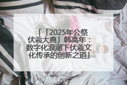 「2025年公祭伏羲大典」韩高年：数字化浪潮下伏羲文化传承的创新之道